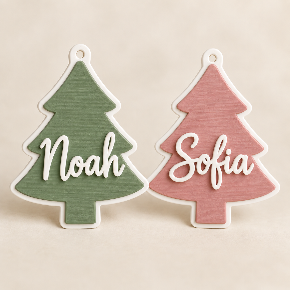 Personalized tree name tag design illustration