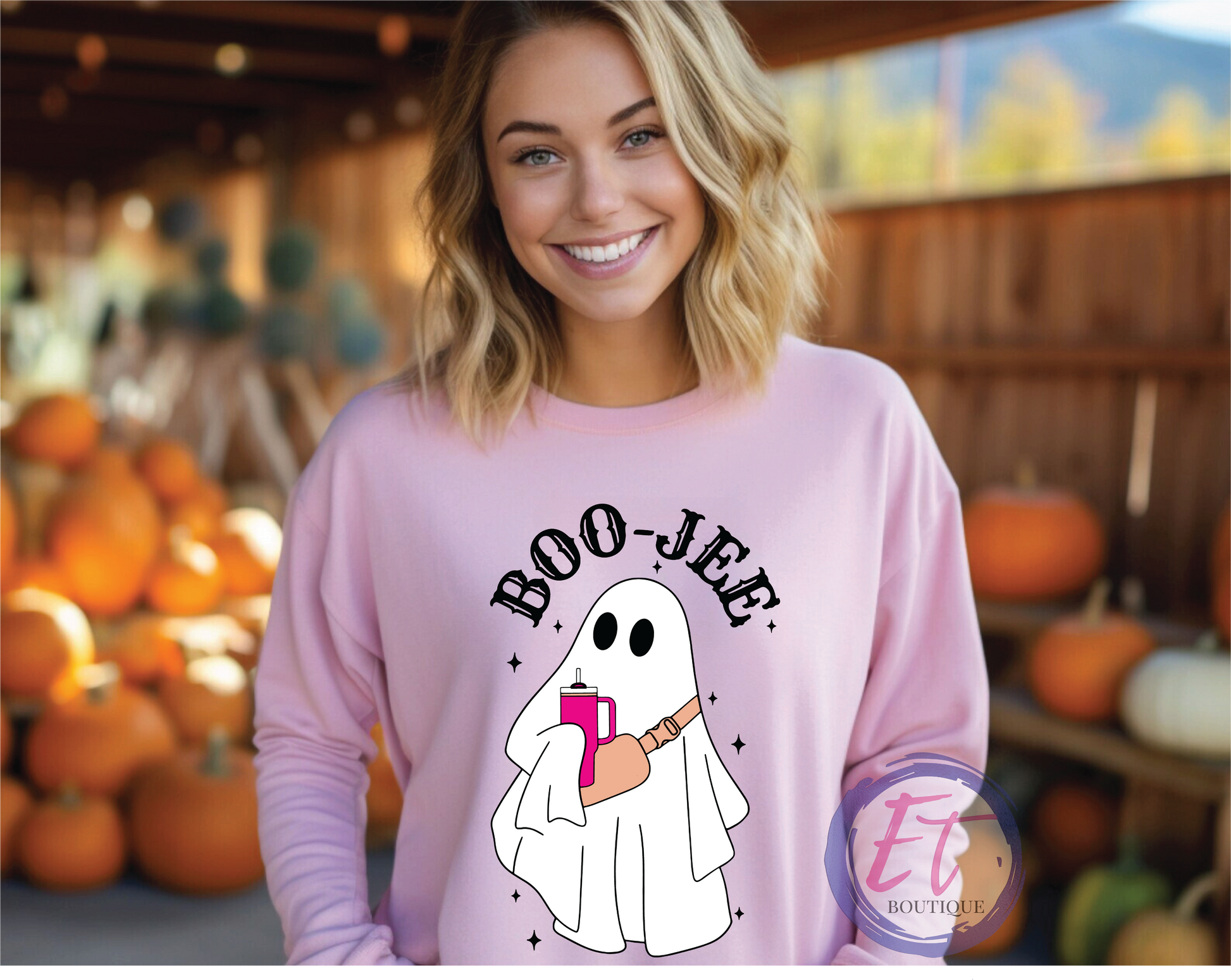 Boo-Jee Ghost Halloween Sweater - Sweatshirt or Hoodie - Endlessly Trendy Boutique