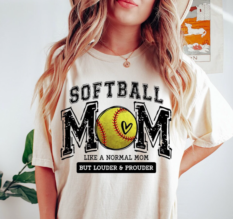 Like a Normal Mom But Prouder and Louder Baseball or Softball Mama Shirt or Sweatshirt - Endlessly Trendy Boutique