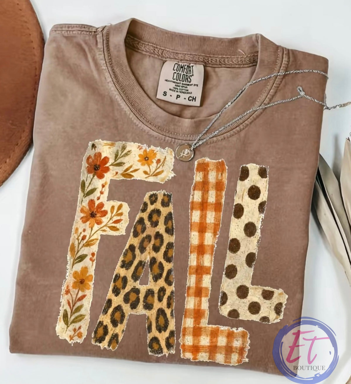 FALL Floral & Leopard Autumn original shirt mockup