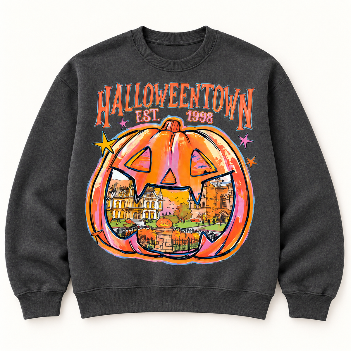 Pumpkin Halloween Shirt | Tee, Sweatshirt or Hoodie crewneck sweatshirt front mockup