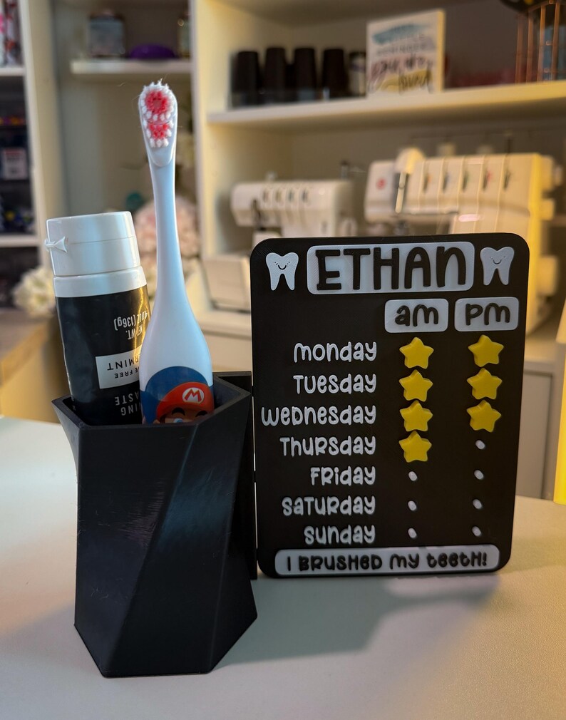 Black Ethan toothbrushing reward chart