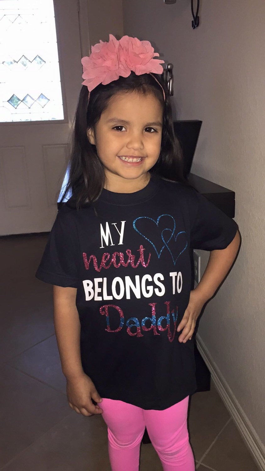 My Heart Belongs to Daddy Police Themed Tee - - Endlessly Trendy Boutique