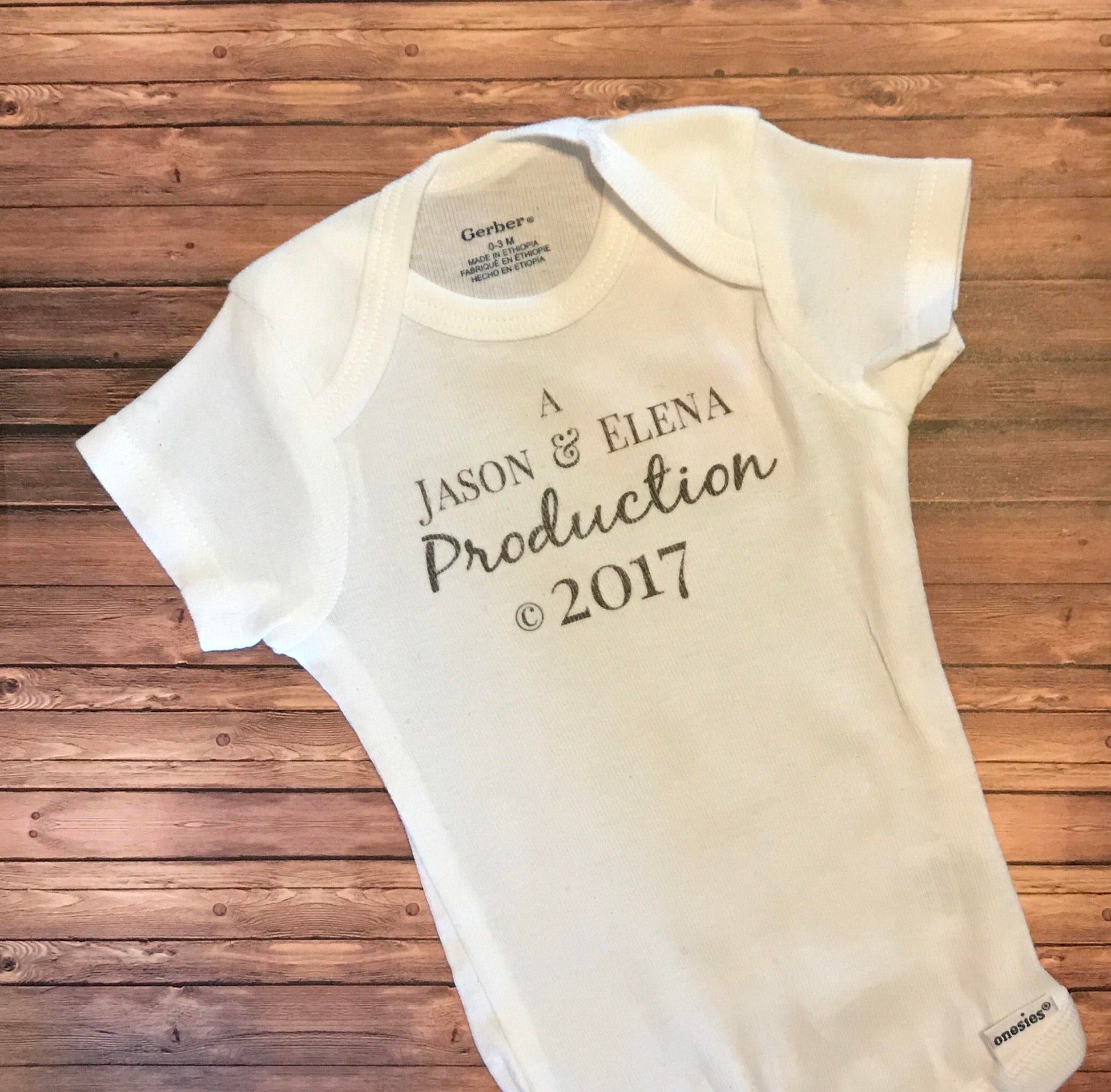 Custom Onesie® -  A {Insert Parent's Name Here} Production * - Endlessly Trendy Boutique