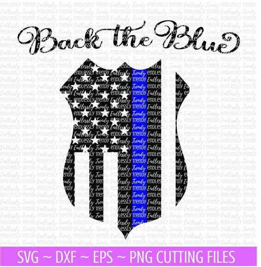 Tbl Police Shield Flag - SVG - - Endlessly Trendy Boutique
