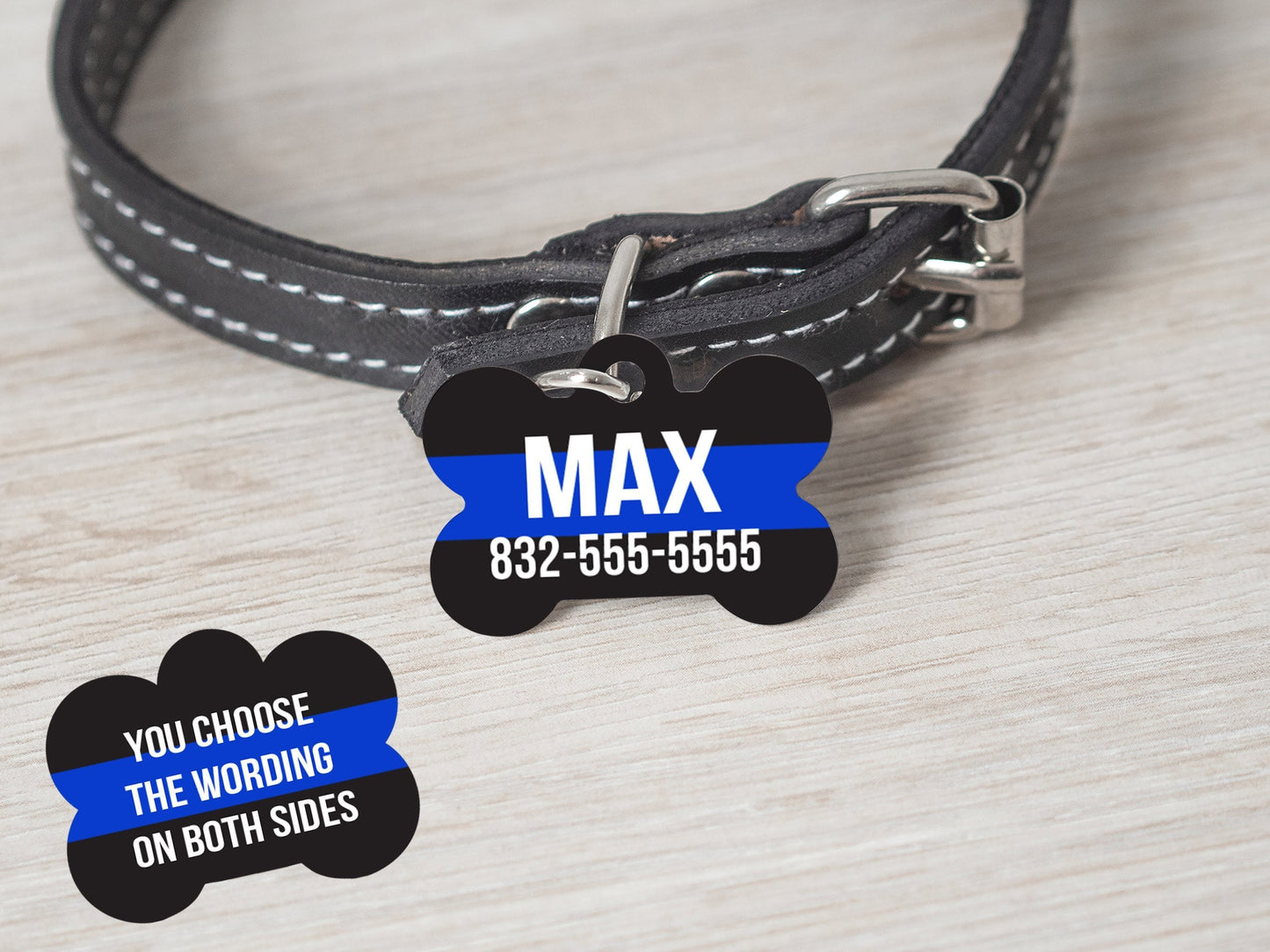 Thin Blue Line Police Dog Tag - - Endlessly Trendy Boutique