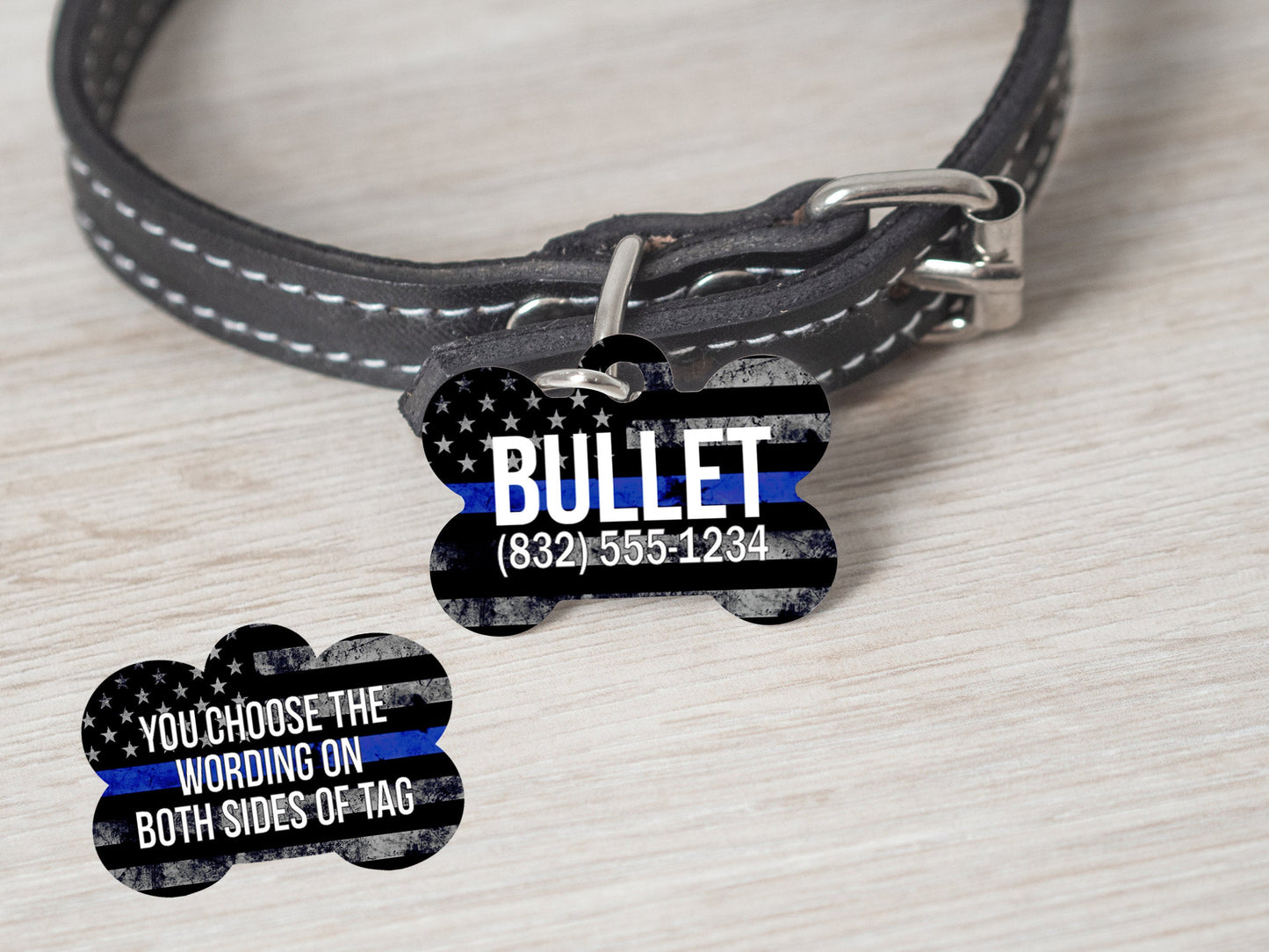 TBL - Thin Blue Line Police Dog Tag - - Endlessly Trendy Boutique