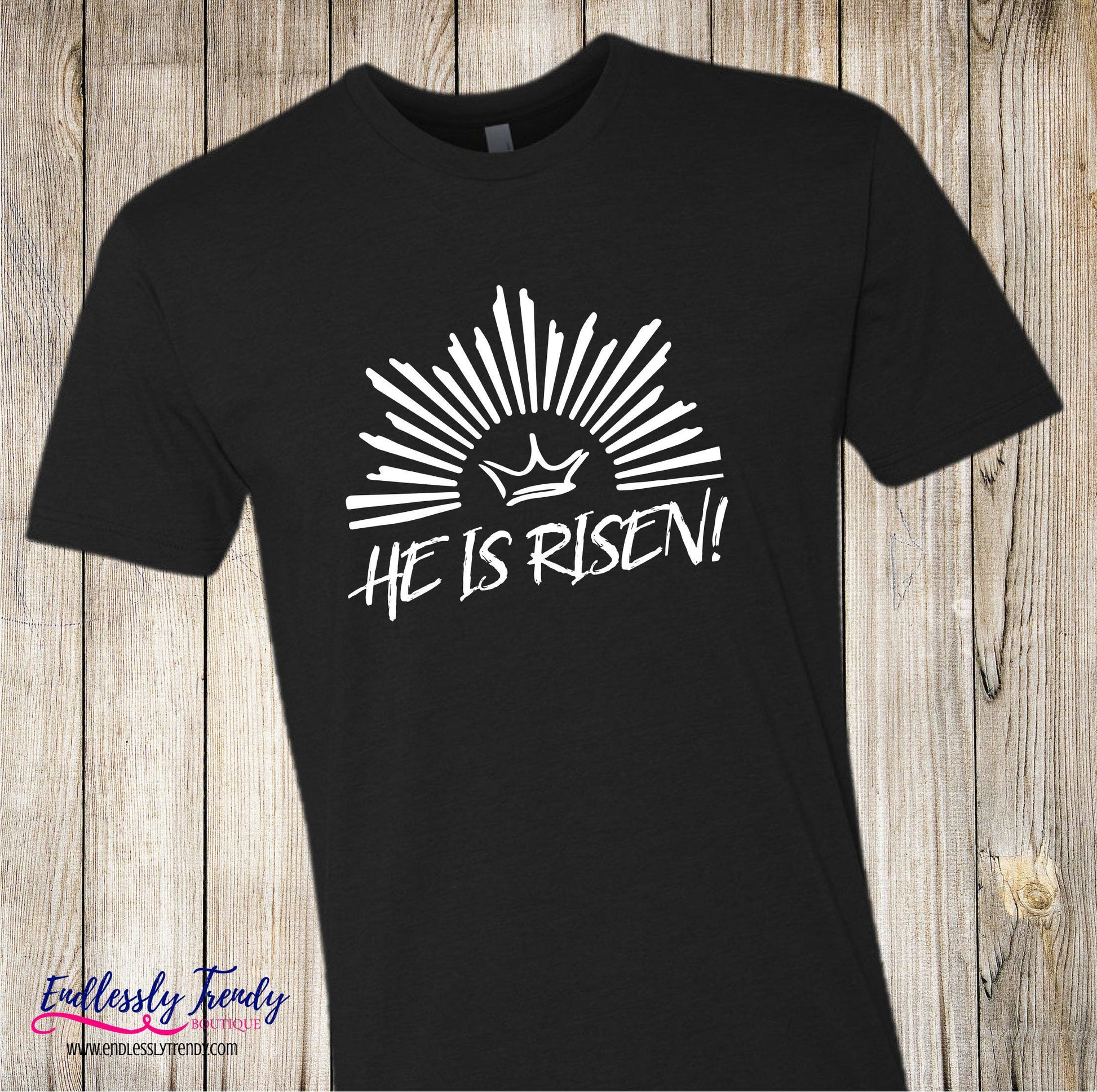He Is Risen Jesus Christian Tee - - Endlessly Trendy Boutique