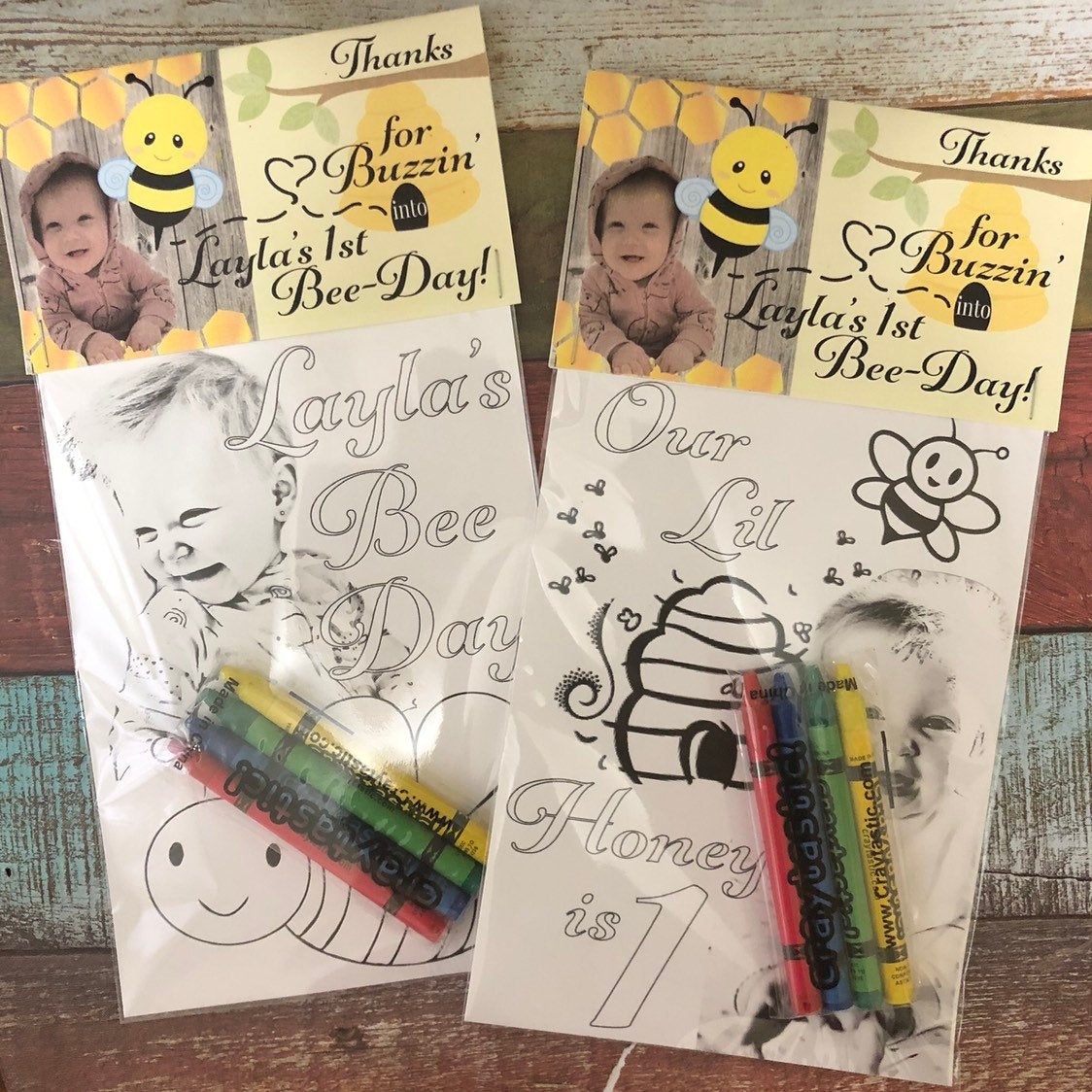 Buzzin' Bee Honey Theme OR Any Theme YOUR child - Personalized Birthday Party Favors Set of 10 - - Endlessly Trendy Boutique