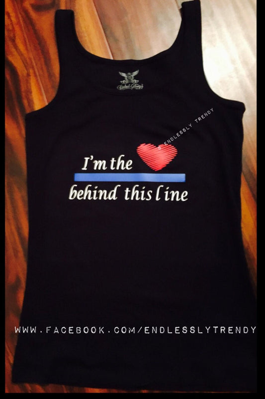 I'm the Heart Behind This Line - Police Wife Tee- - Endlessly Trendy Boutique