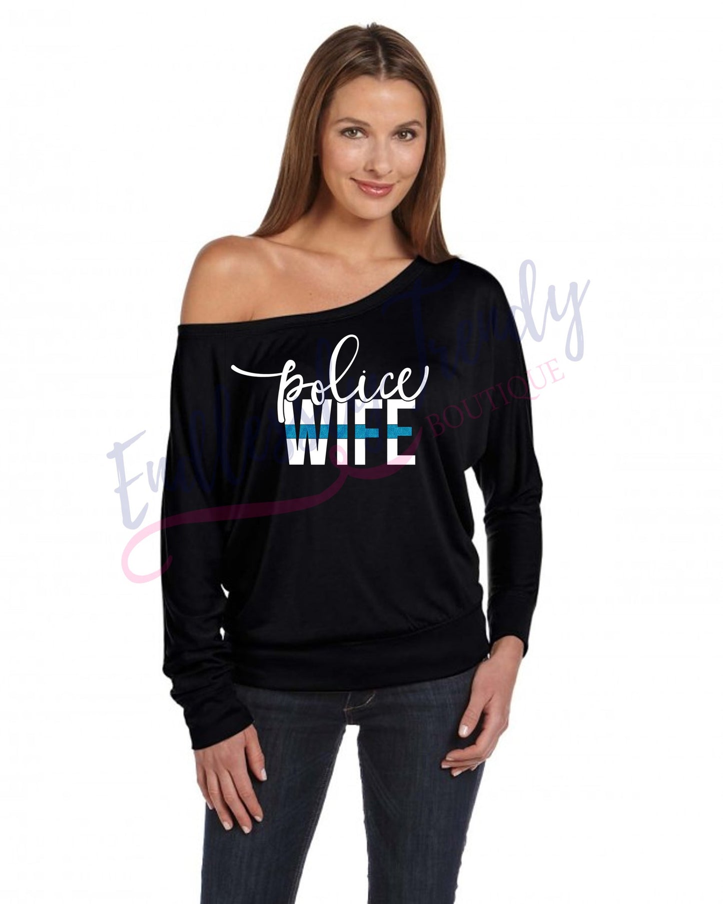 Law Enforcement Wife Thin Blue Line Shirt - - Endlessly Trendy Boutique